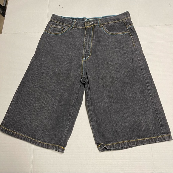 Indigo Charcoal Denim with Yellow and Blue Stitching - Picture 1 of 9